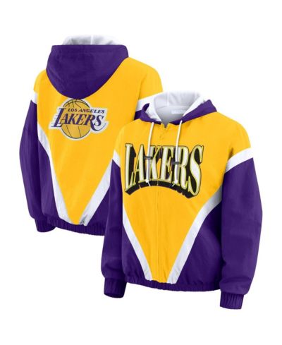 Женская ветровка WEAR by Erin Andrews с цветовым блоком в золотисто-фиолетовых тонах Los Angeles Lakers