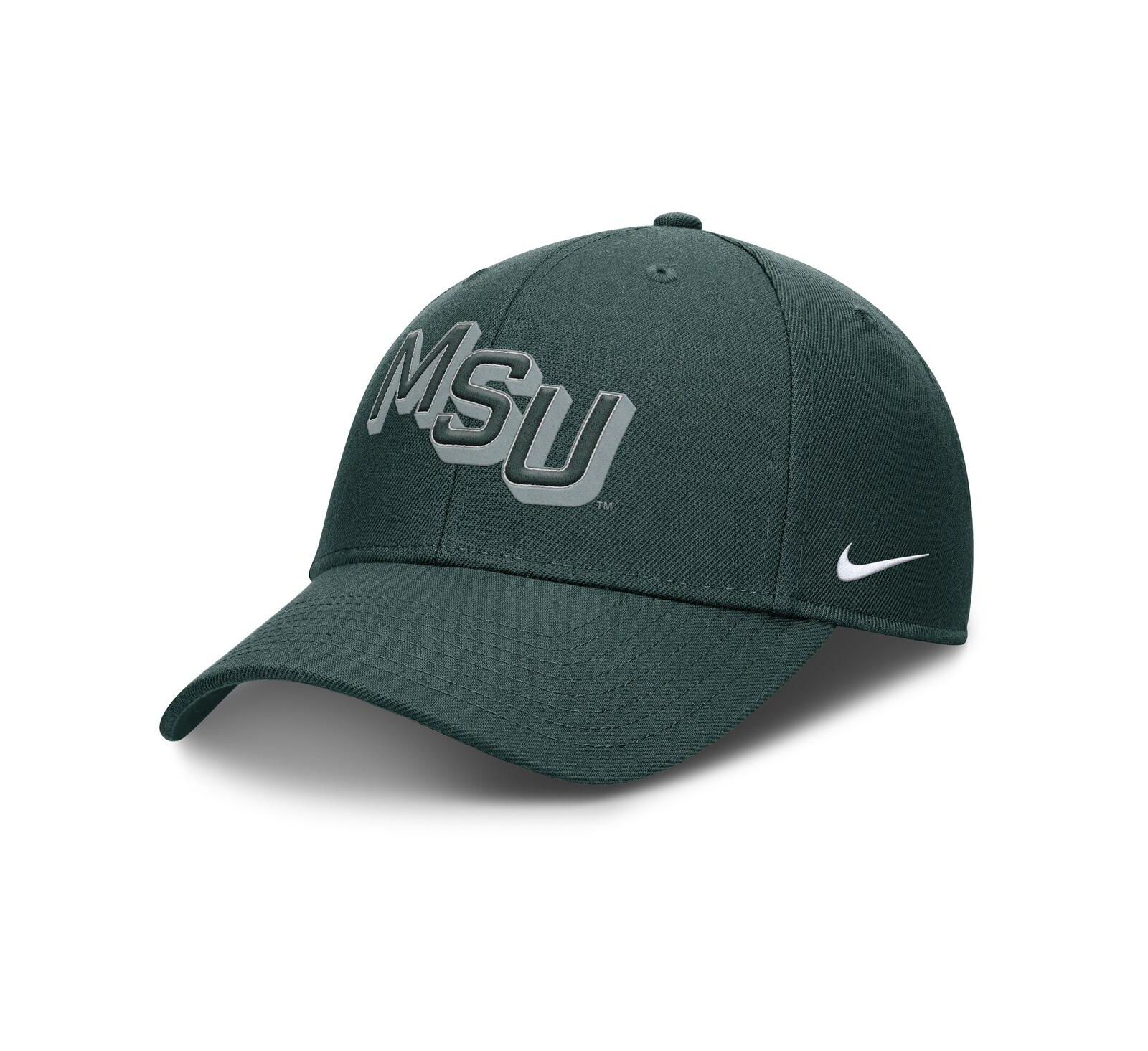 Мужская кепка Nike Michigan State Spartans Green Performance Adjustable