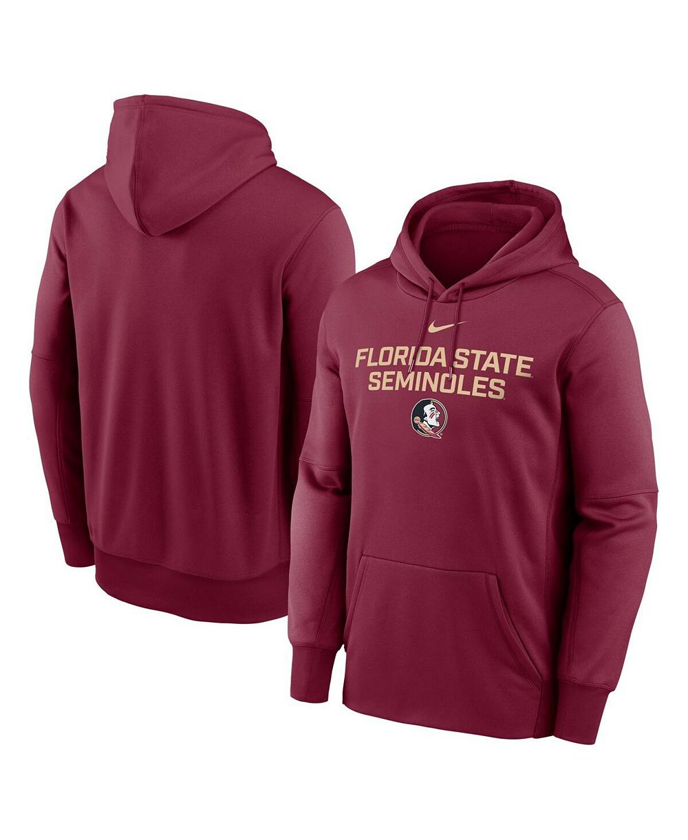 Nike мужской худи с капюшоном Garnet Florida State Seminoles Team Stacked Performance