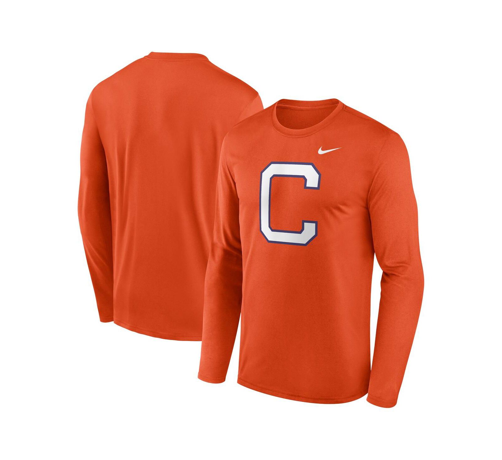 Nike Men's Orange Clemson Tigers Primetime Alternate Logo Legend Performance Long Sleeve T-Shirt