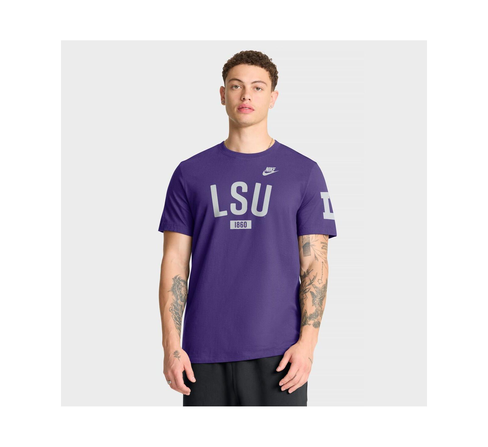 Мужская футболка Nike LSU Tigers Legacy Arch, фиолетовая