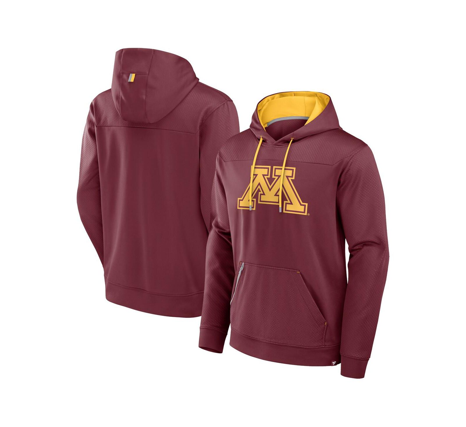 Мужское худи Fanatics Minnesota Golden Gophers Defender Dot Faded Primary Pullover Maroon