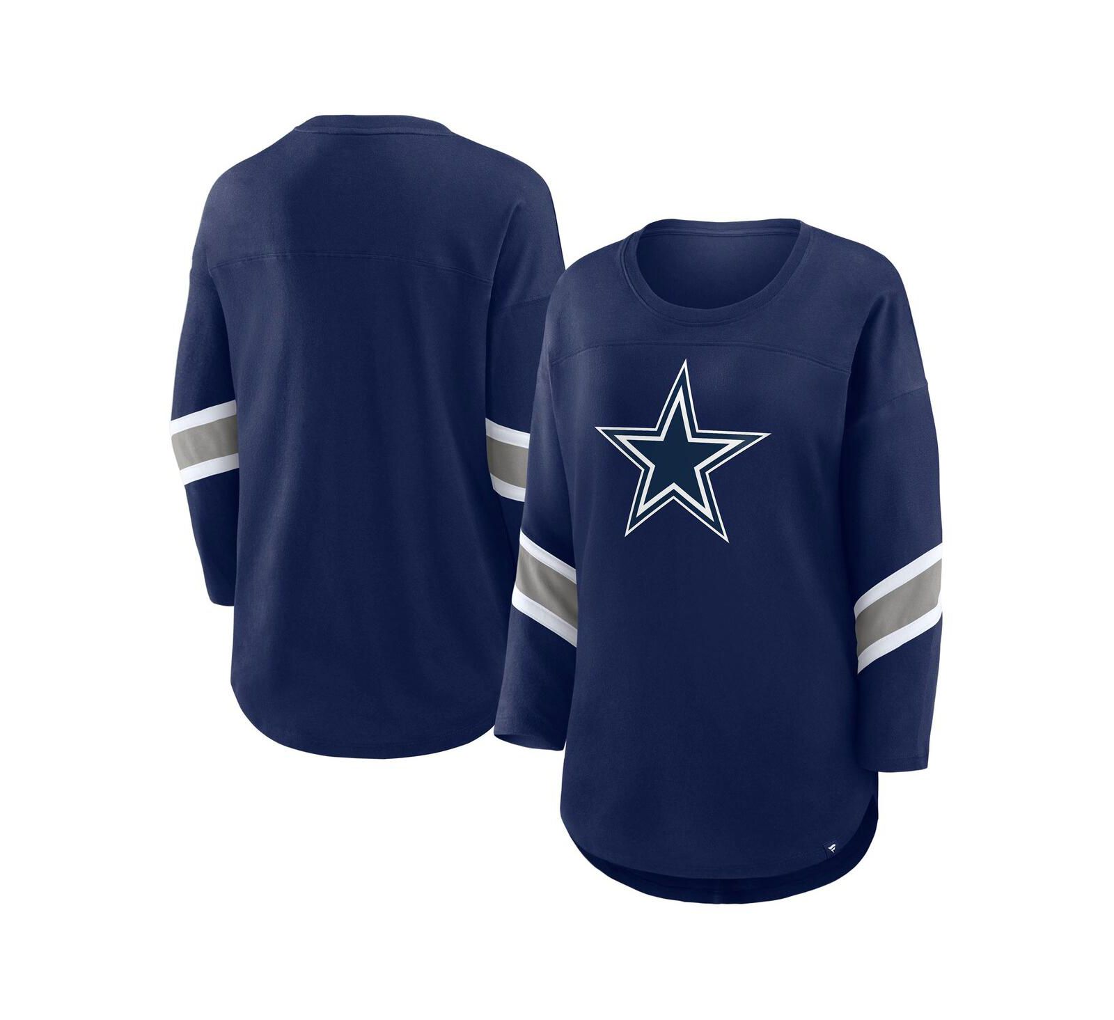 Fanatics Women's Navy Dallas Cowboys Redzone 3/4-Sleeve T-Shirt