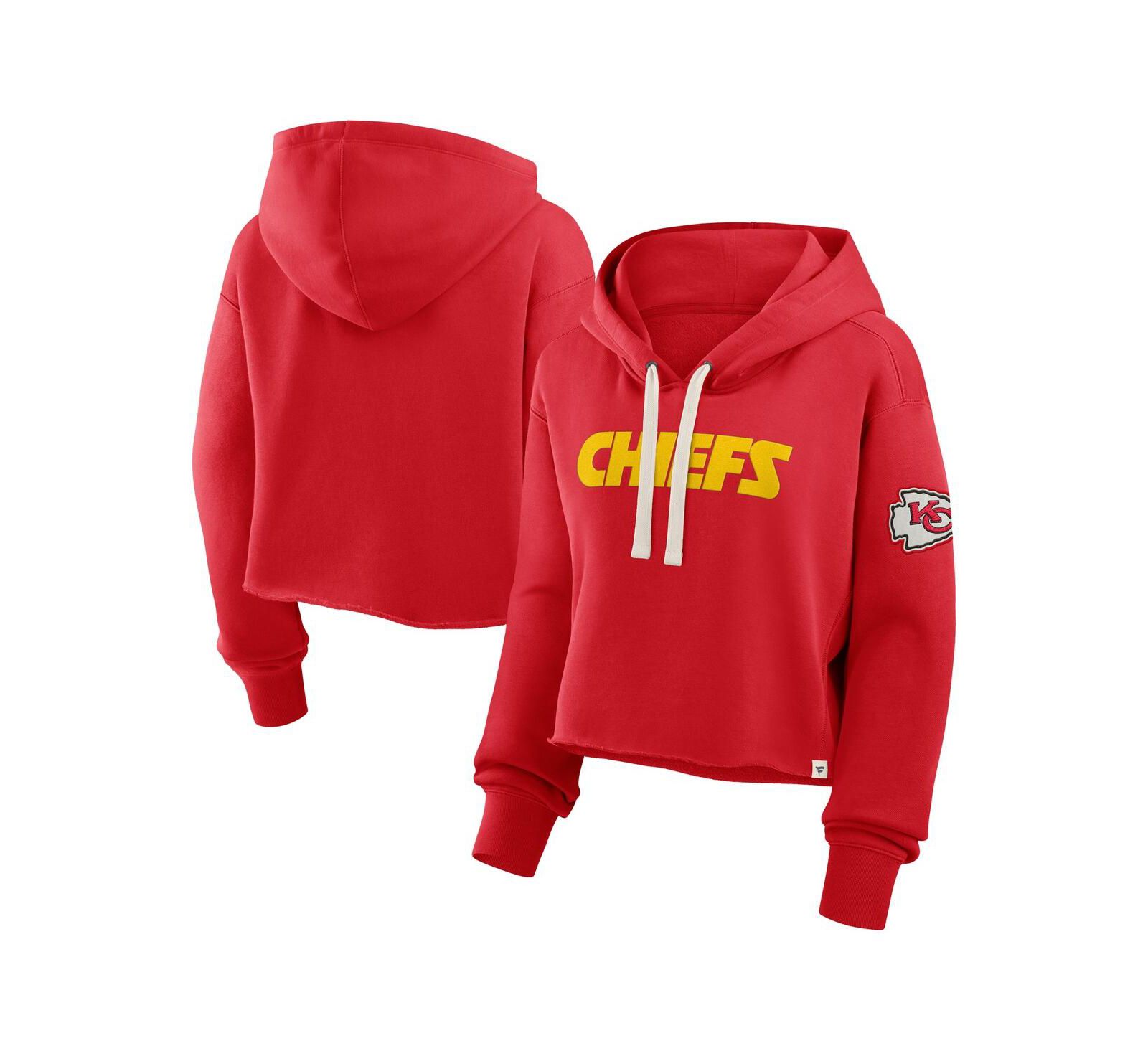 Женское худи Fanatics Kansas City Chiefs Oversized Cropped