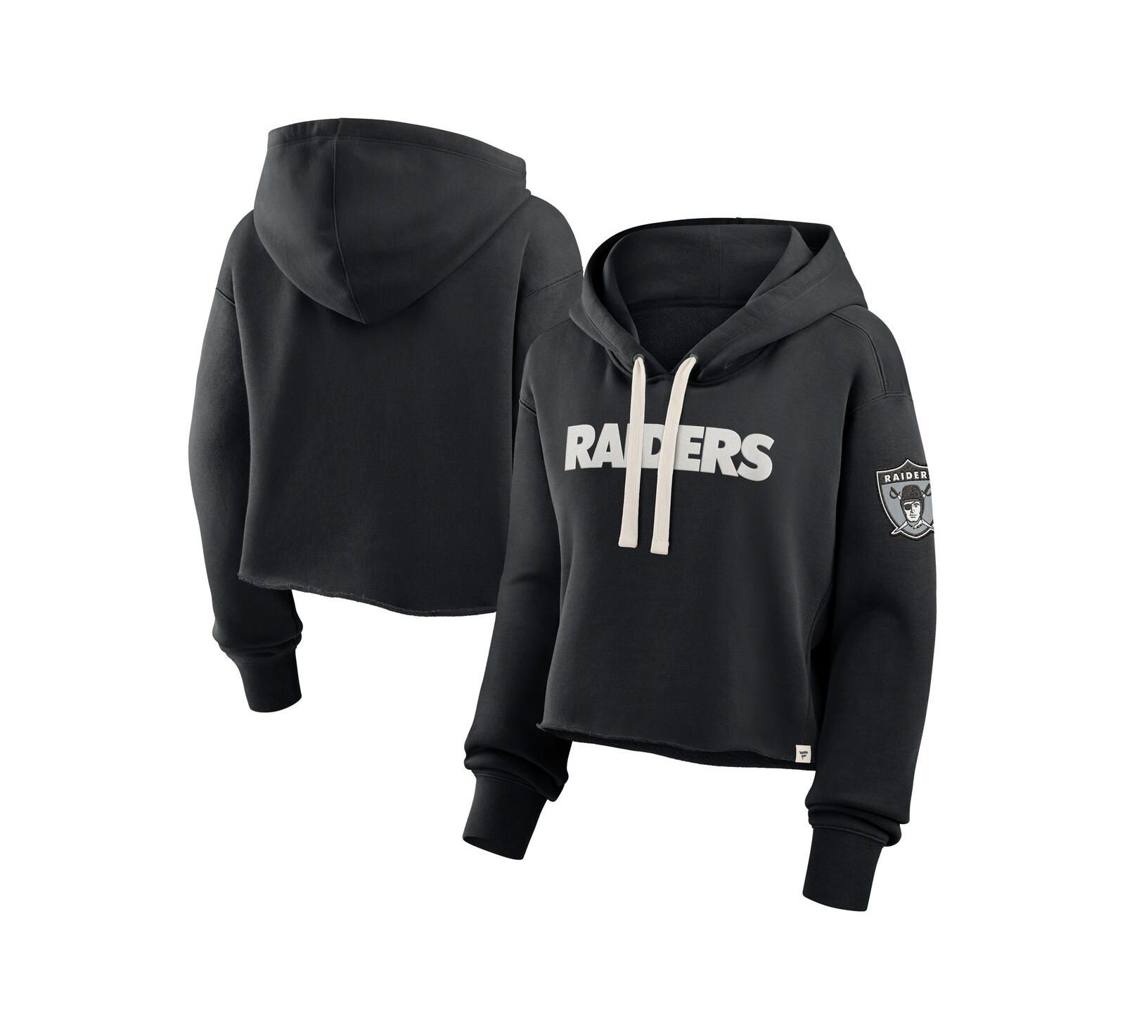 Женское укороченное худи Fanatics Las Vegas Raiders Oversized Hometown Heritage Black