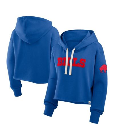Fanatics Women's Royal Buffalo Bills Oversized Hometown Heritage Cropped Hoodie