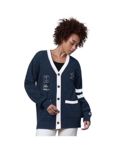 Женский кардиган Starter Dallas Cowboys Navy Back Shot Button-Up Sweater