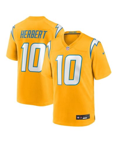 Nike Big Boys and Girls Justin Herbert Gold Los Angeles Chargers Alternate Charger Power Game Player Jersey