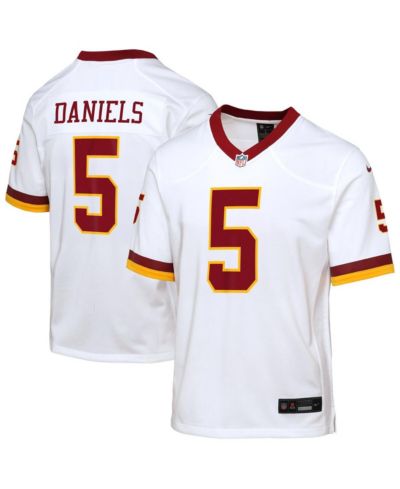 Детская футболка Nike Big Boys and Girls Jayden Daniels White Washington Commanders Game Super Bowl Era Jersey