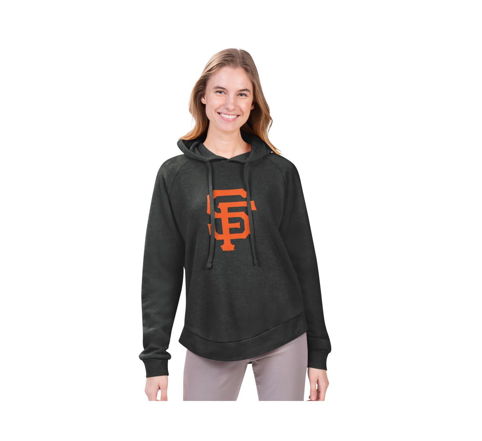 Женская толстовка G-III 4Her by Carl Banks Charcoal San Francisco Giants Jordan Angel Raglan Fleece Pullover Hoodie