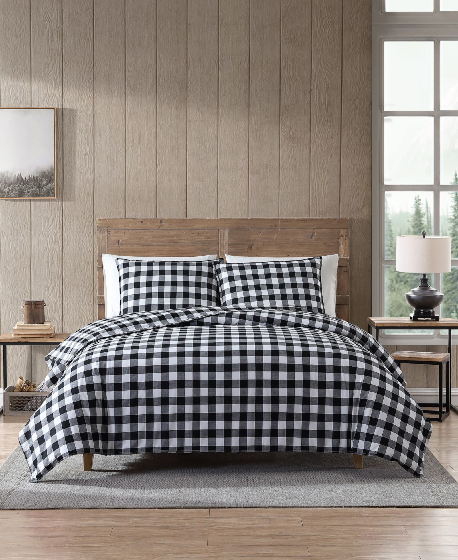 Комплект из 3 одеял Eddie Bauer Mountain Plaid, хлопок, реверсивный, King