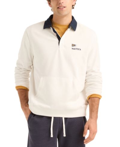Мужская футболка-поло Nautica Men's Regular-Fit Kangaroo Pocket Polo Sweatshirt