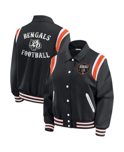 Женский легкий куртка WEAR by Erin Andrews Cincinnati Bengals, на кнопках, черная