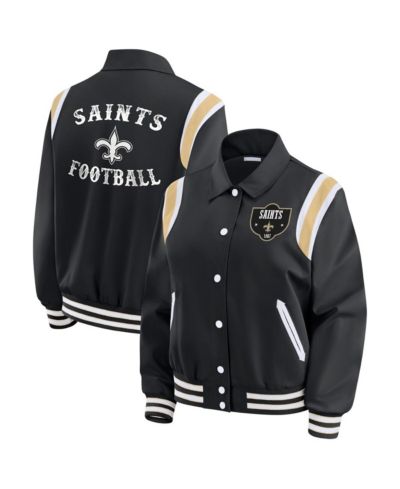 Женская куртка WEAR by Erin Andrews New Orleans Saints Varsity Lightweight