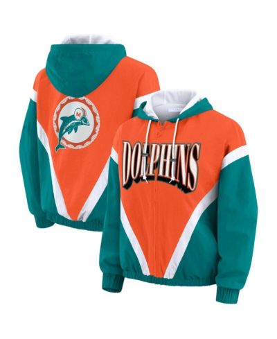 WEAR by Erin Andrews Женский винтажный ветрозащитный худи-куртка Miami Dolphins