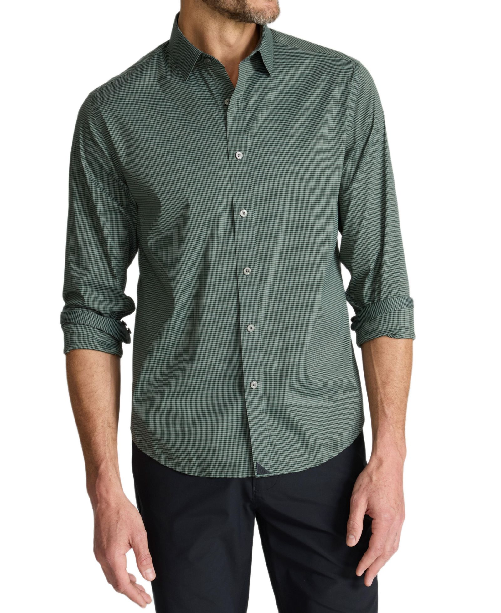 UNTUCKit Men's Slim Fit Wrinkle-Free Cotton Tek Kleinwood Button Up Shirt