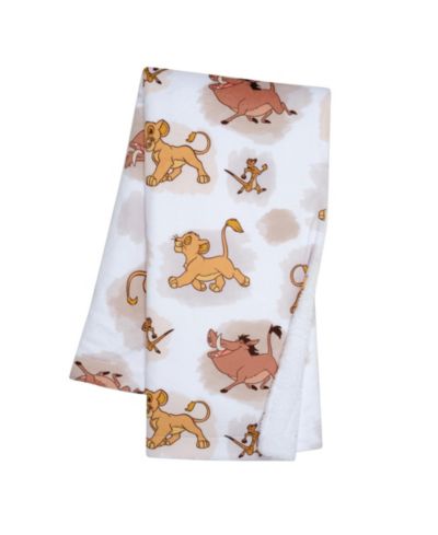 Lambs & Ivy Disney Baby Lion King Safari Мягкое белое флисовое детское одеяло