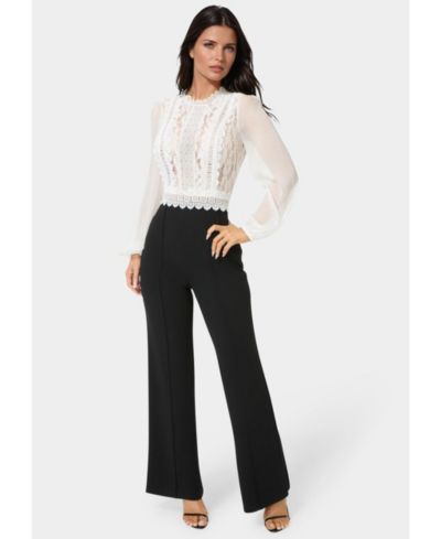 Женский комбинезон Bebe Lace Top Straight Leg