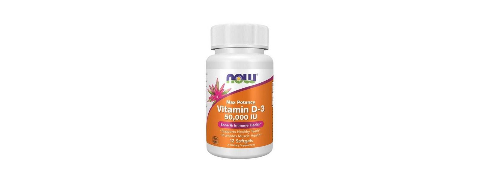 Витамины NOW Foods Vitamin D-3 50,000 IU, 12 Softgels