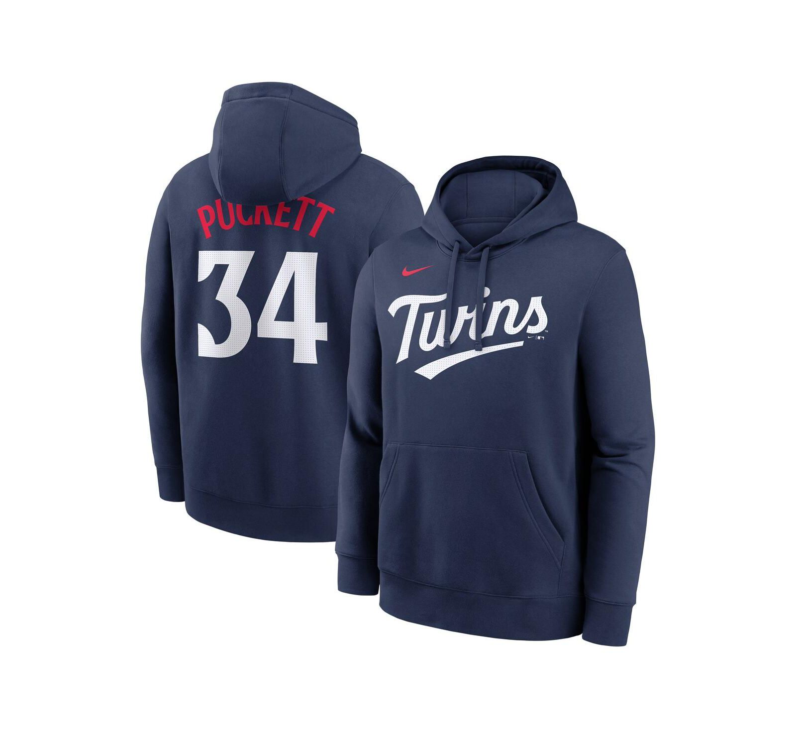 Nike Мужской худи Kirby Puckett Navy Minnesota Twins с именем игрока и номером