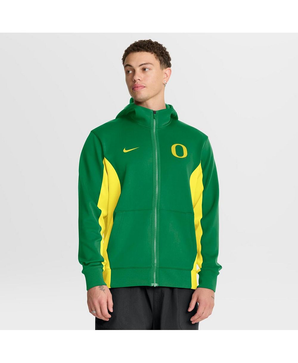 Nike Мужское худи Nike Dri-FIT Game Full-Zip Oregon Ducks, зеленый/желтый