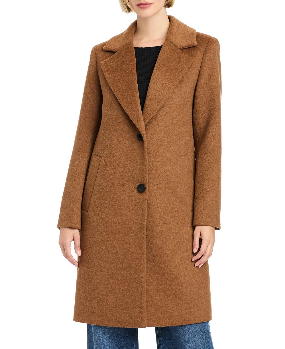 Vince Camuto Women’s 38" Single-Breasted Wool-Blend Boyfriend Coat