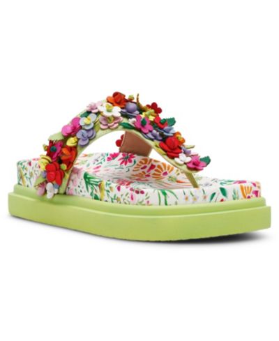 Betsey Johnson Women's Kammeron Floral Flat Sandals
