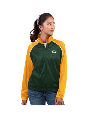 G-III 4Her by Carl Banks Women's Green Green Bay Packers Replay Full-Zip Track Jacket