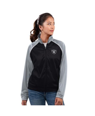 Женская ветровка G-III 4Her by Carl Banks Black Las Vegas Raiders Replay Full-Zip Track Jacket