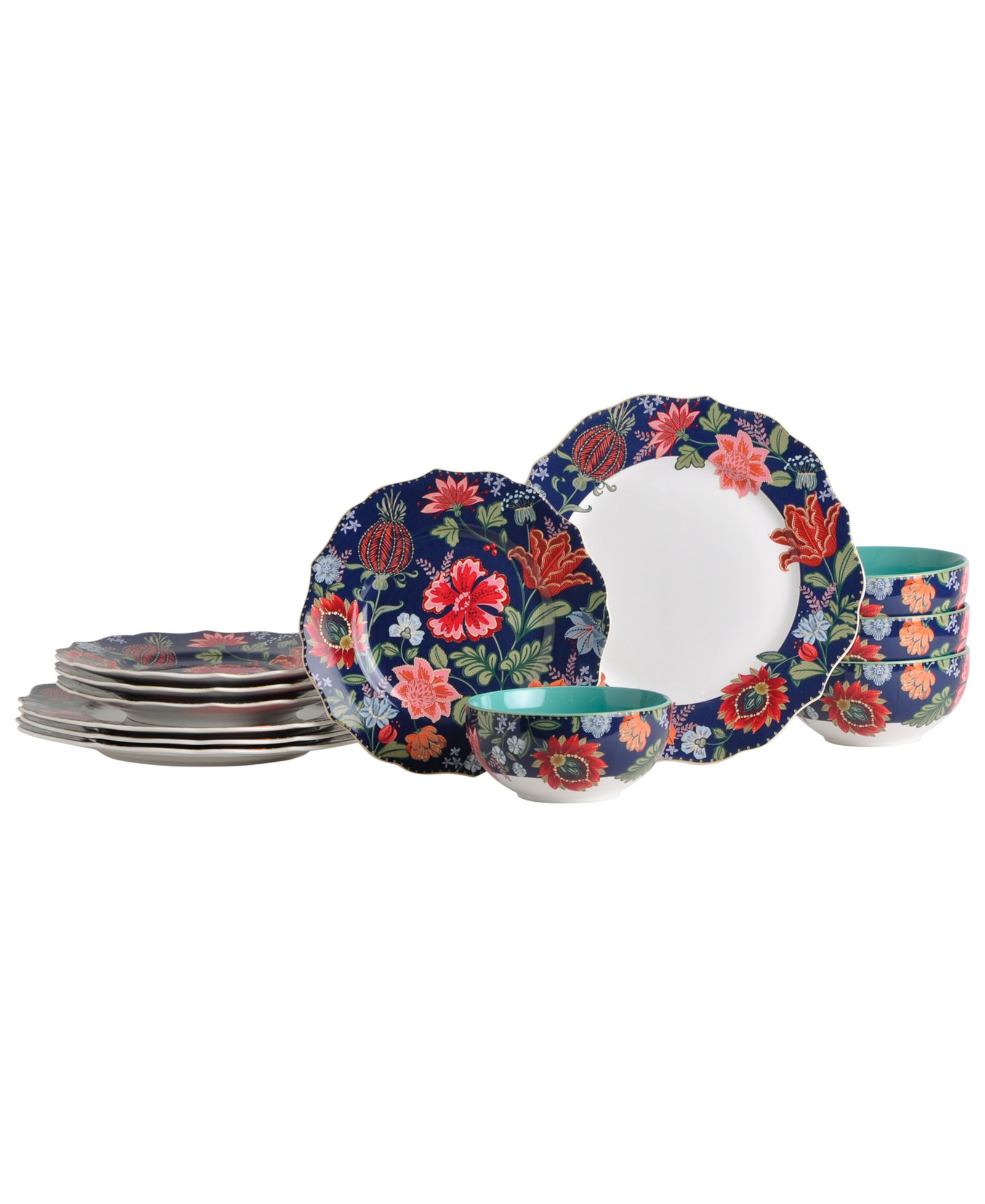 Комплект столовой 222 Fifth Chintz 12 Pc., Service For 4