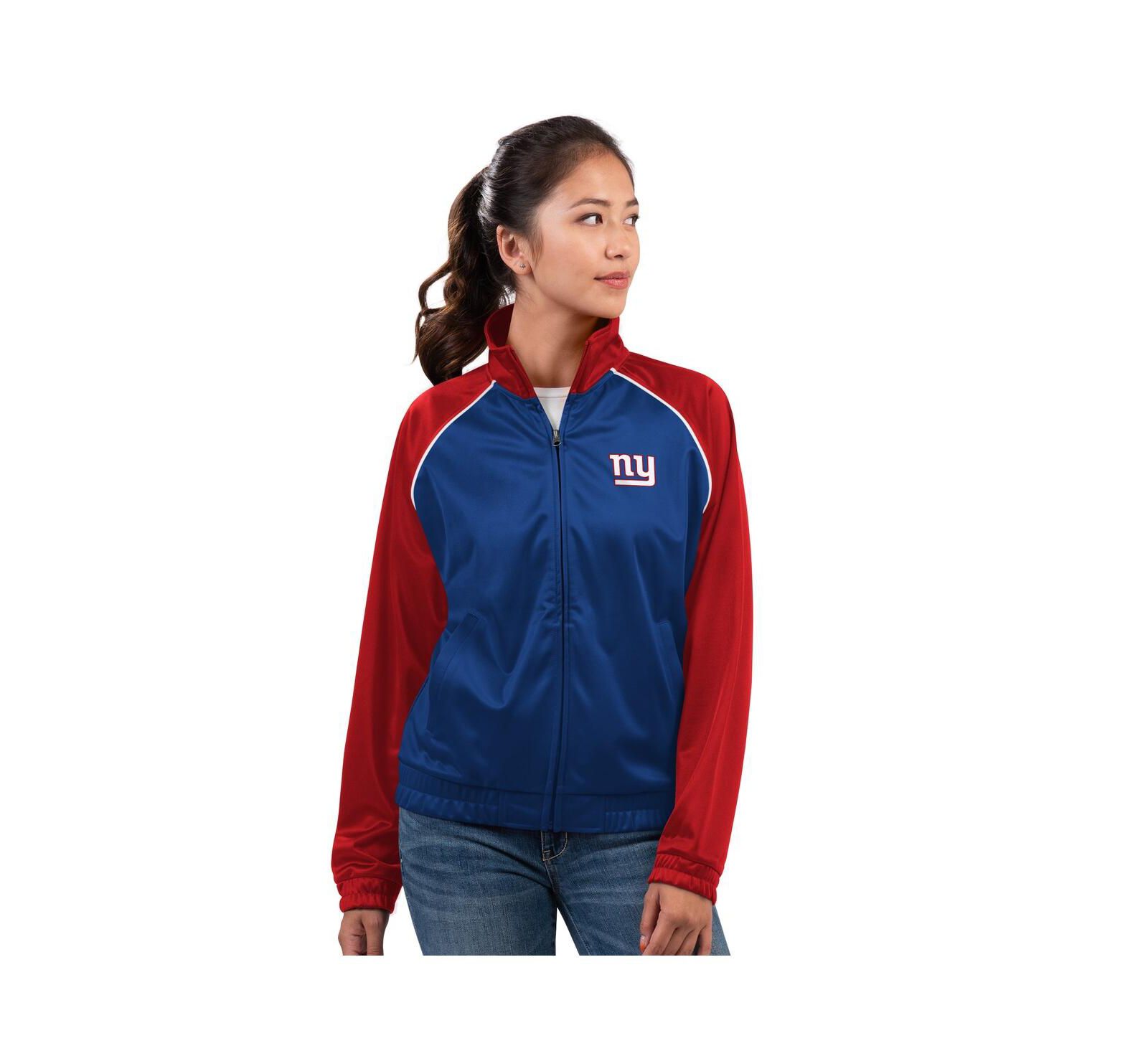 G-III 4Her by Carl Banks Women's Royal New York Giants Replay Full-Zip Track Jacket