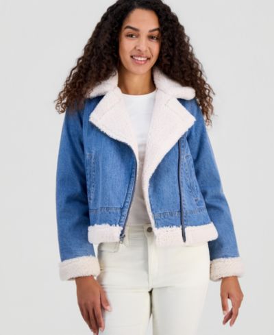 Levi's Women's Denim Laydown Collar Moto Jacket