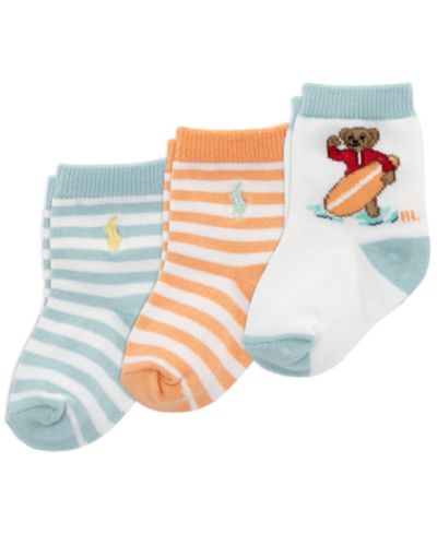 Носки Polo Ralph Lauren Baby Boys' Embroidered, 3-Pack