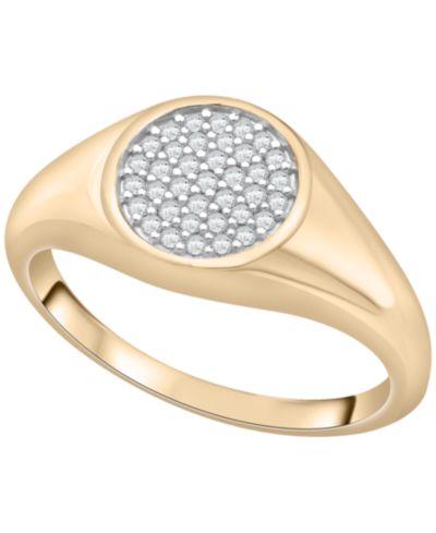 Кольцо Wrapped Diamond Circle из 10K желтого золота