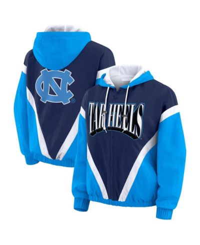 Женская ветровка-худи WEAR by Erin Andrews North Carolina Tar Heels Color Block Blue/Navy