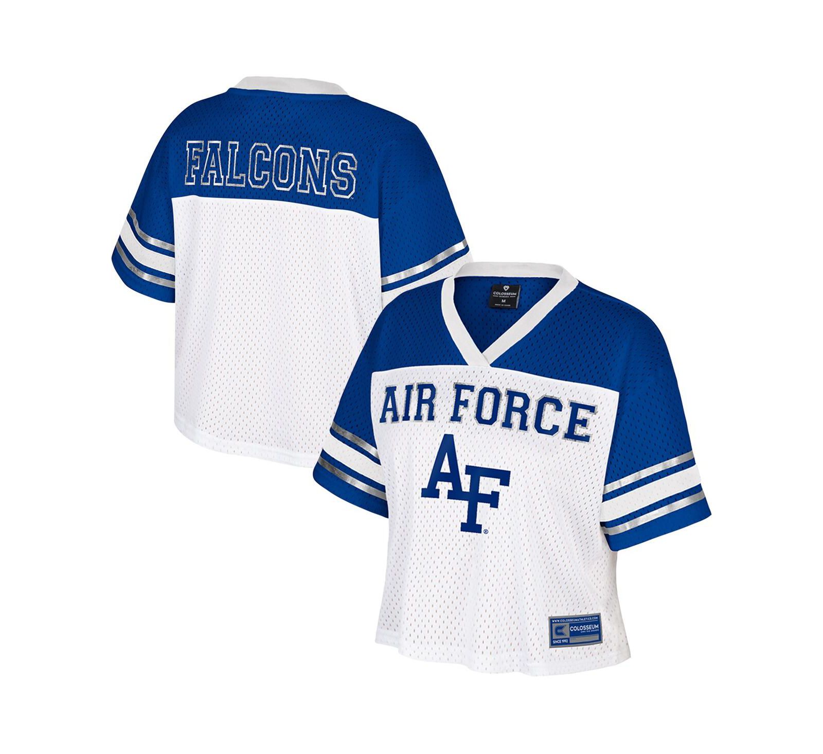 Женская джерси Colosseum Air Force Falcons Treasure, укороченная, белая