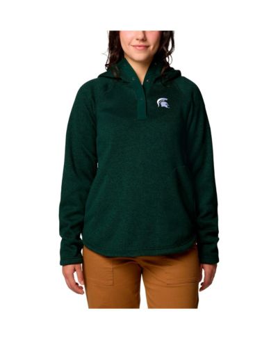 Женское флисовое худи Columbia Women's Green Michigan State Spartans Sweater Weather Fleece Lined Pullover Hoodie