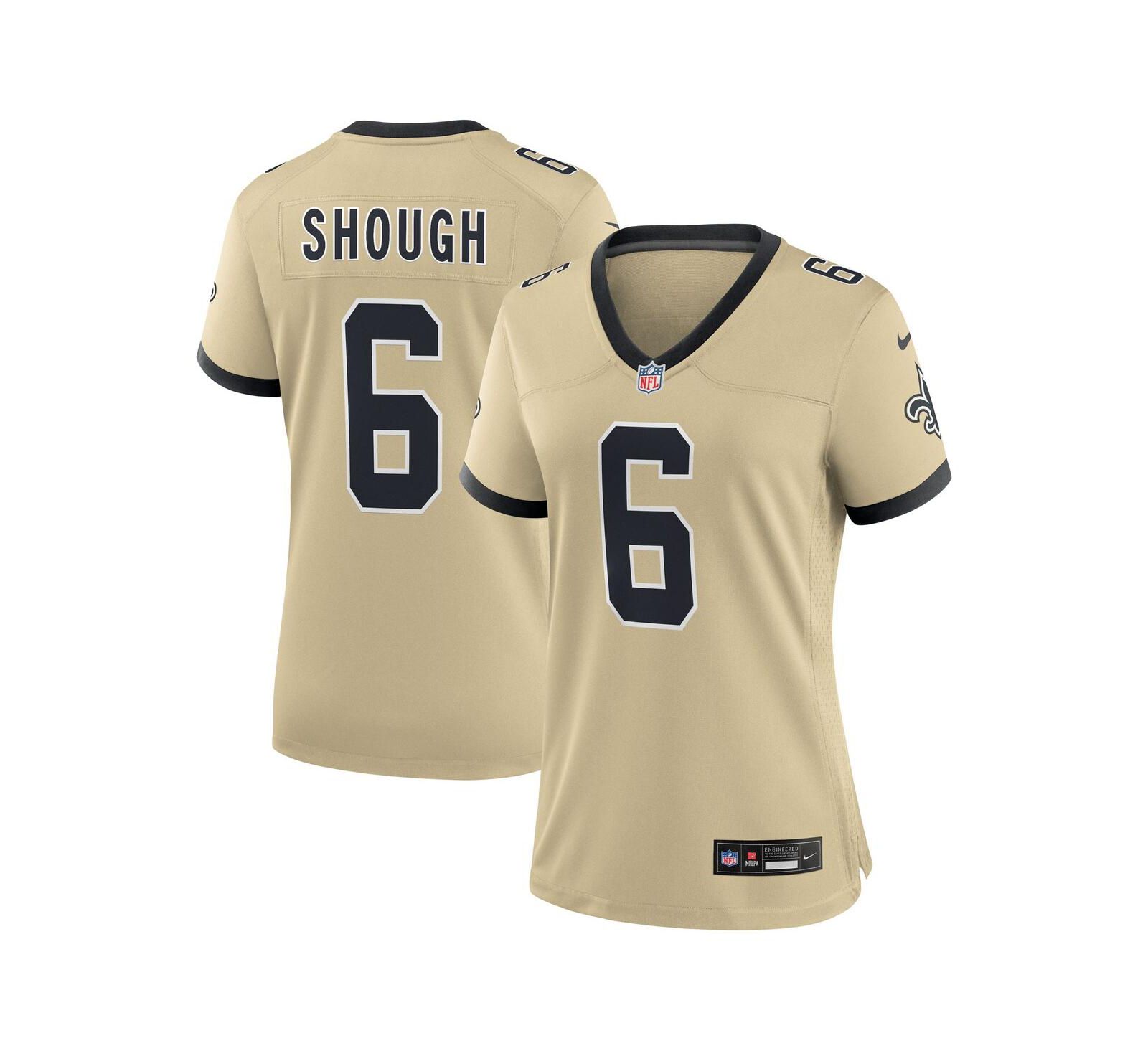 Nike Женская джерси Nike Tyler Shough Gold New Orleans Saints Alternate Game Player