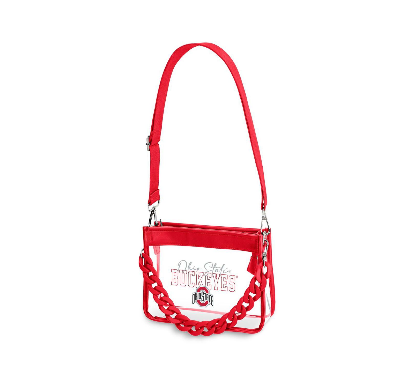 WEAR by Erin Andrews Ohio State Buckeyes Plastic Chain Mini Crossbody Handbag