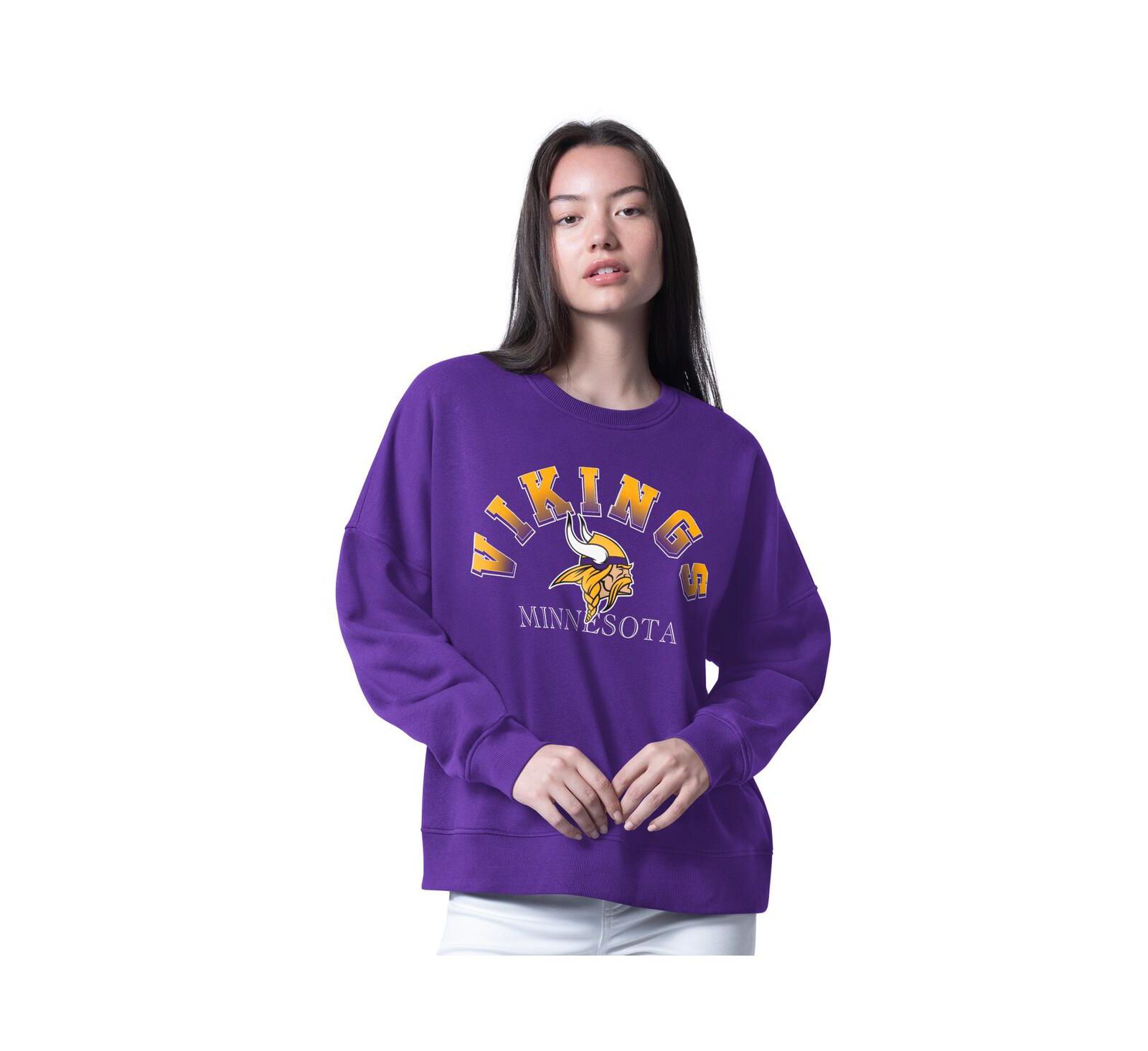Женская объемная толстовка G-III 4Her by Carl Banks Purple Minnesota Vikings Feud