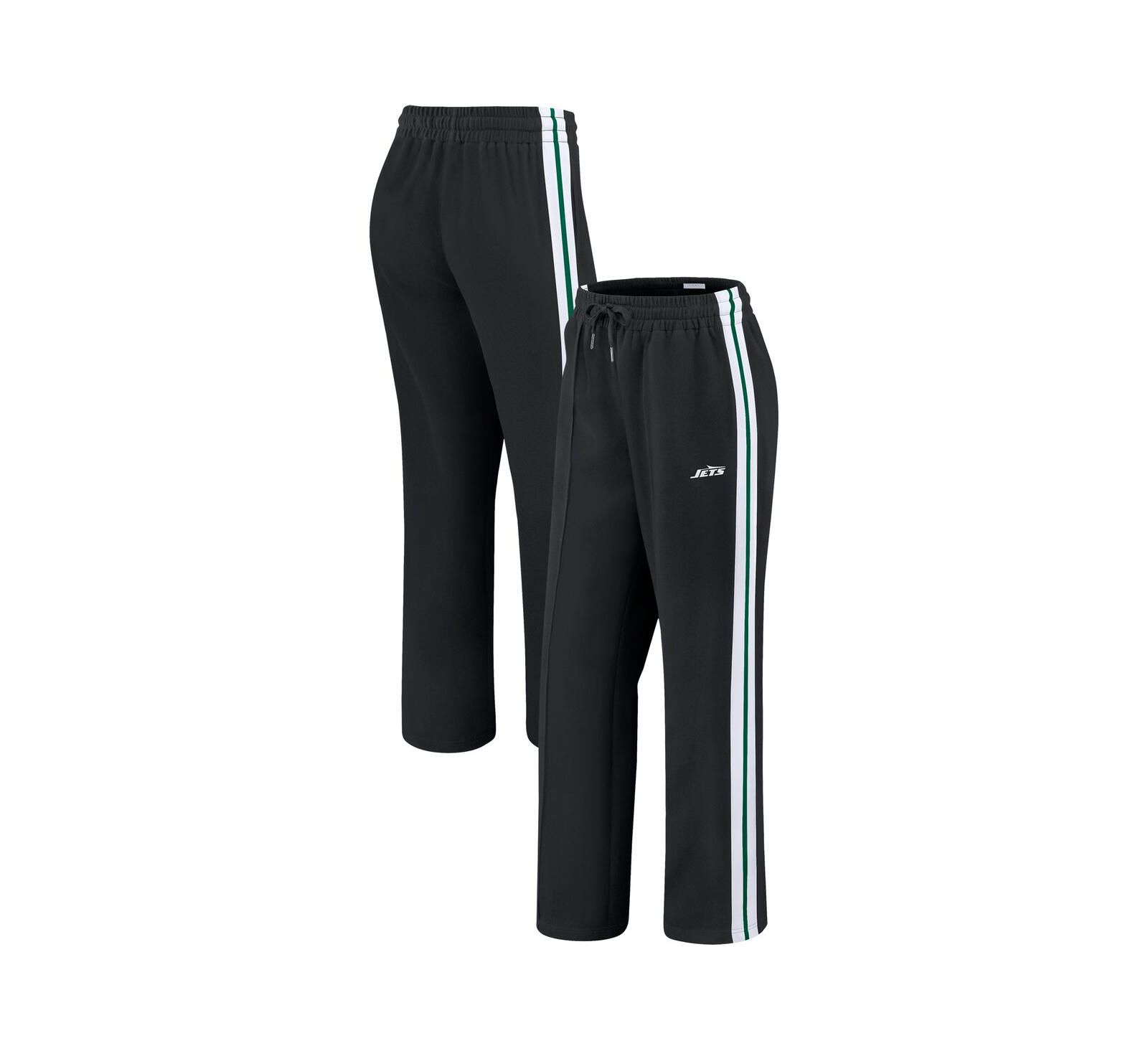 Женские брюки WEAR by Erin Andrews Black New York Jets Color Block Straight Leg