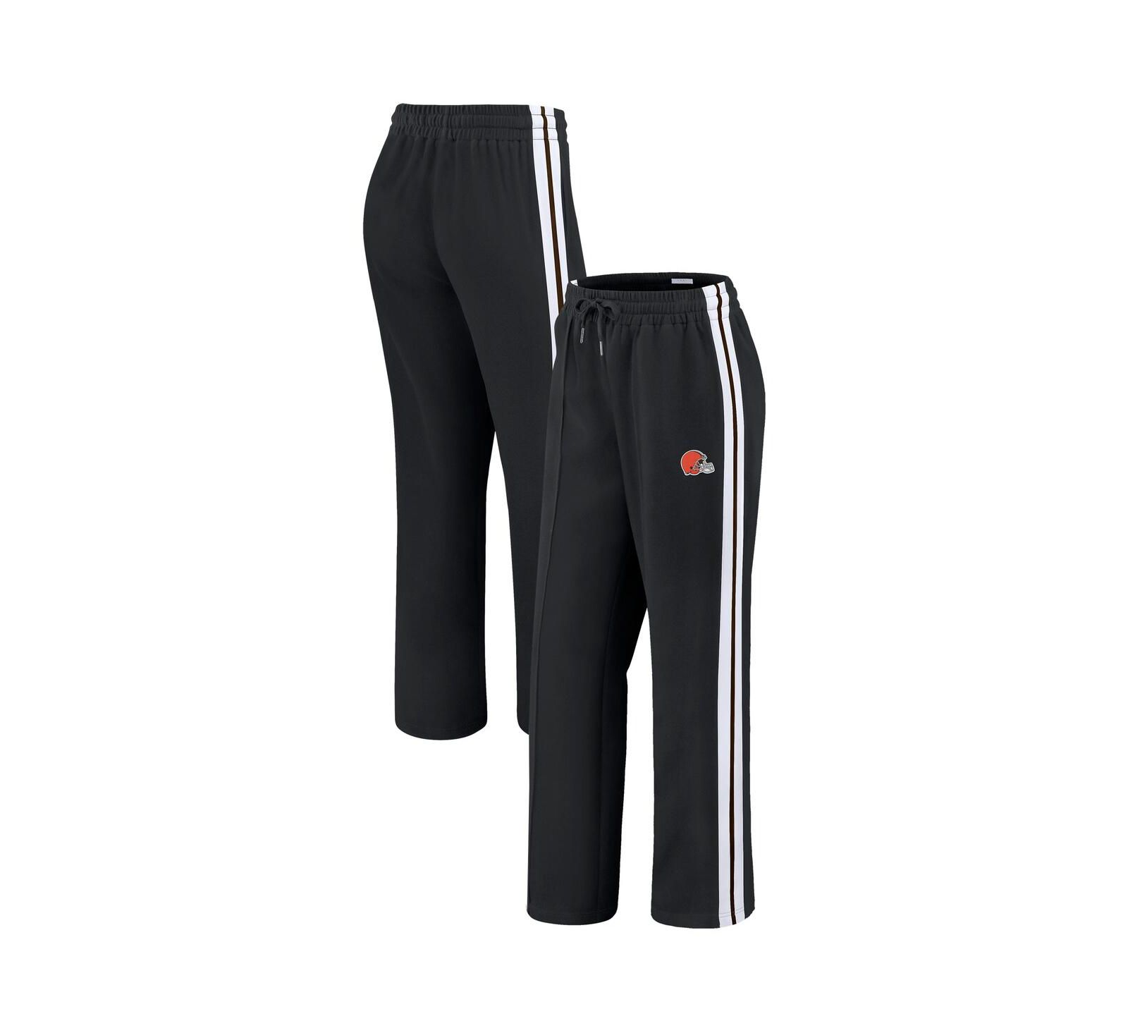 Женские брюки WEAR by Erin Andrews Cleveland Browns Color Block, черные, прямой крой