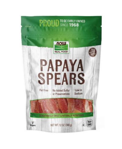 NOW Foods Papaya Spears Low Sugar ,12 oz