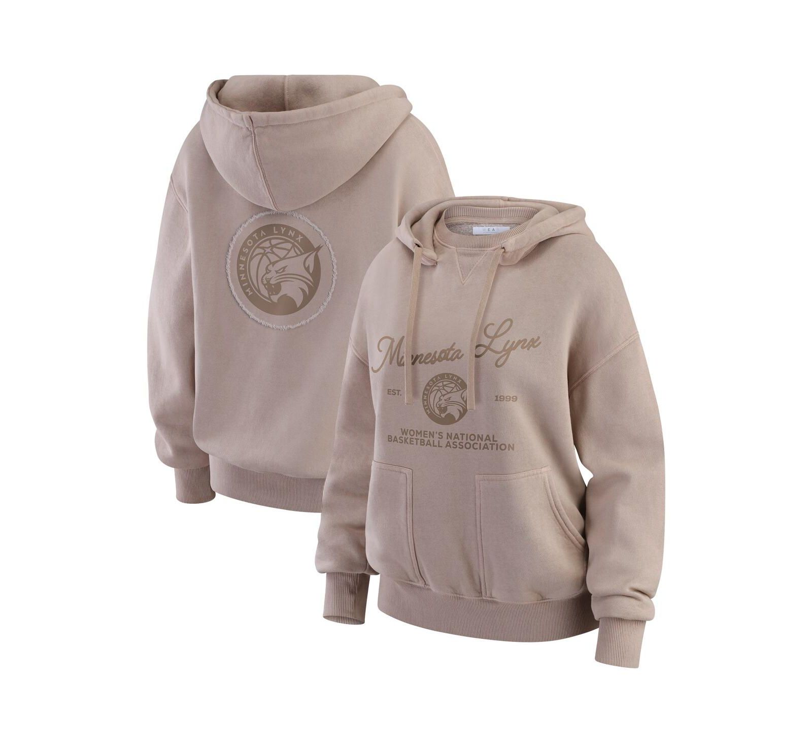 Женское худи WEAR by Erin Andrews Minnesota Lynx Washed Pullover, бежевая