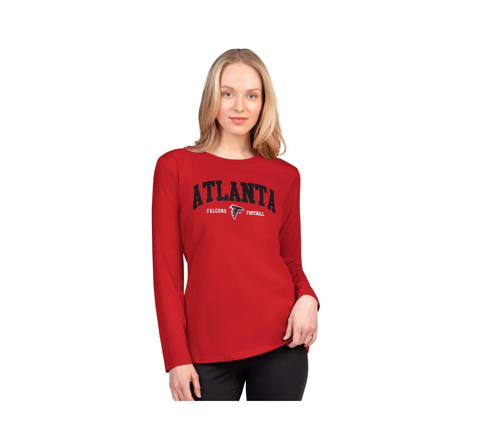 Женская футболка G-III 4Her by Carl Banks Red Atlanta Falcons Best Play Long Sleeve