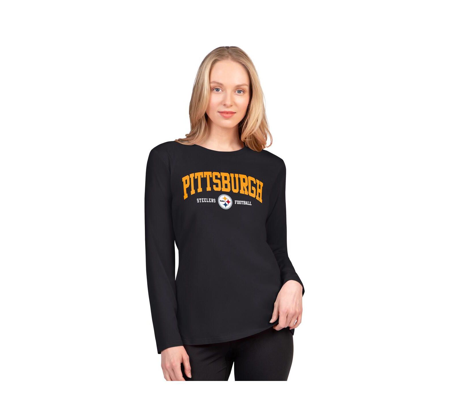 G-III 4Her by Carl Banks Women's Black Pittsburgh Steelers Best Play Long Sleeve T-Shirt