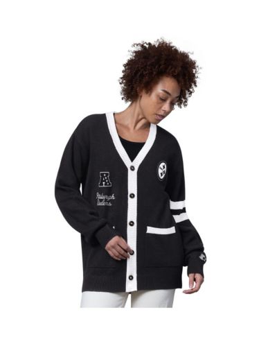 Starter Женский черный кардиган-свитер Pittsburgh Steelers Back Shot Button-Up