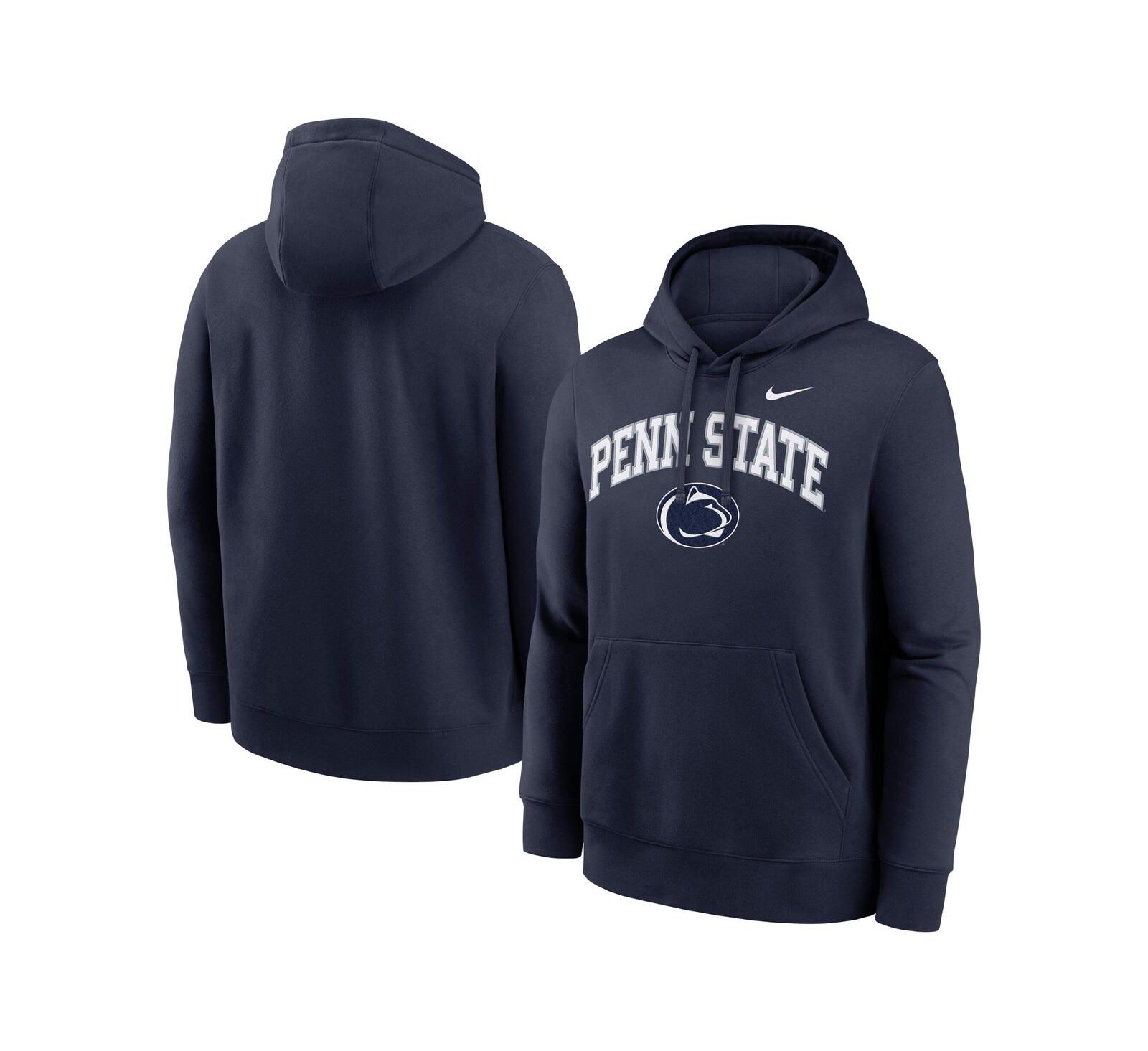 Nike Мужское худи-свитшот с капюшоном Navy Penn State Nittany Lions Club Fleece Arch