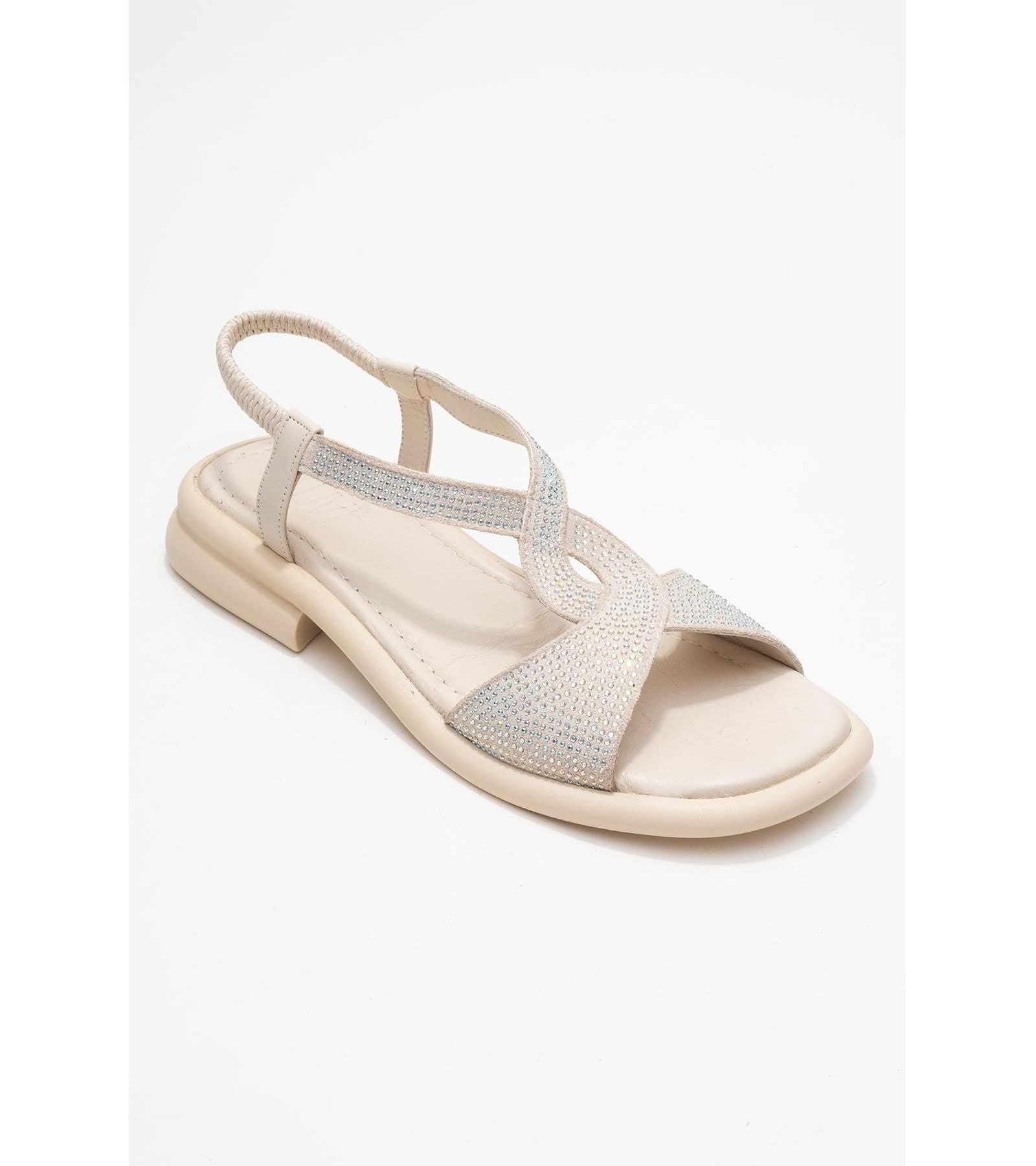 Forever & Always Shoes Sieglinde Embellished Leather Sandal (Women)