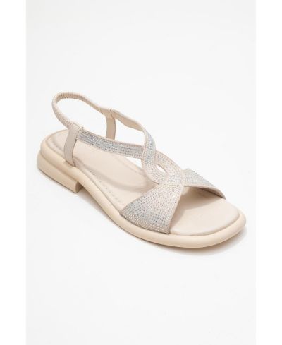 Forever & Always Shoes Sieglinde Embellished Leather Sandal (Women)